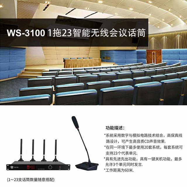 WS-3100 1拖23無線會議系統22